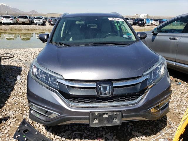 5J6RM4H96FL105360 - 2015 HONDA CR-V TOURING GRAY photo 5