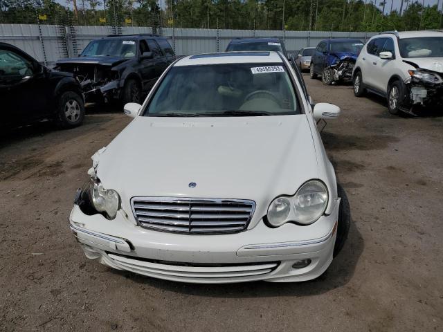 WDBRF92H37F899486 - 2007 MERCEDES-BENZ C 280 4MATIC WHITE photo 5