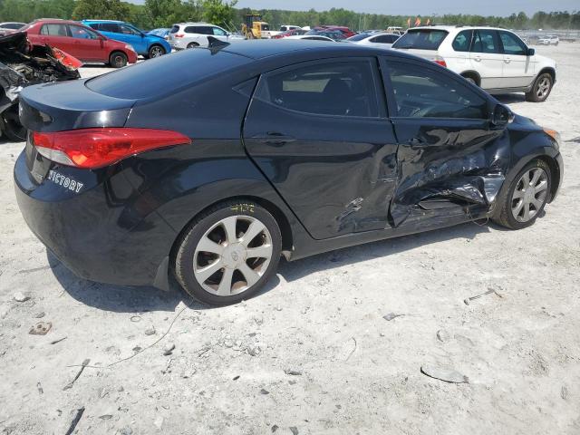 5NPDH4AE7CH104455 - 2012 HYUNDAI ELANTRA GLS BLACK photo 3