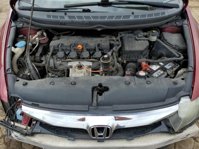 19XFA16549E005688 - 2009 HONDA CIVIC LX RED photo 11