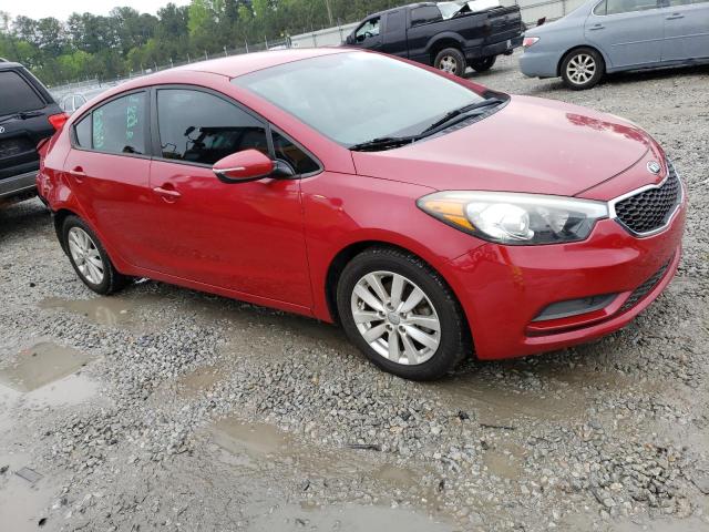 KNAFX4A63F5415032 - 2015 KIA FORTE LX RED photo 4