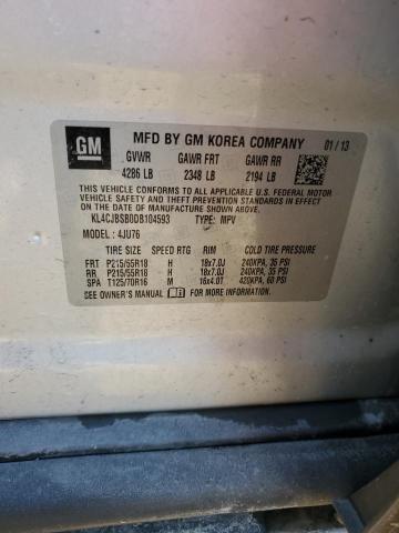 KL4CJBSB0DB104593 - 2013 BUICK ENCORE CONVENIENCE 银色 照片 13