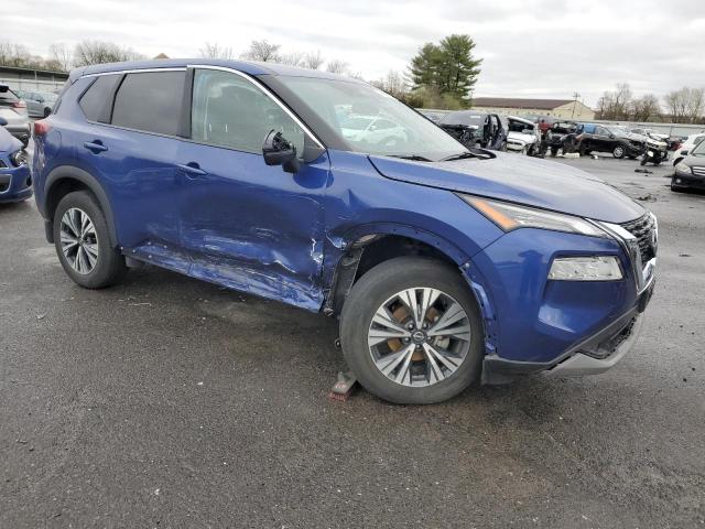 5N1BT3BB2NC696345 - 2022 NISSAN ROGUE SV BLUE photo 4