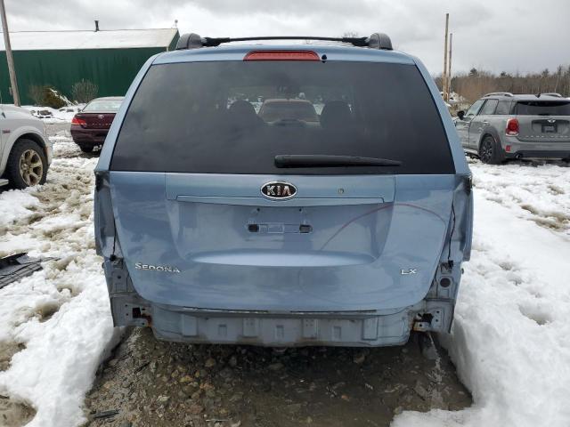 KNDMB233886264931 - 2008 KIA SEDONA EX BLUE photo 6