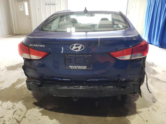 KMHDH4AE2DU530489 - 2013 HYUNDAI ELANTRA GLS BLUE photo 6