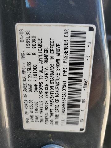 1HGCM56846A137961 - 2006 HONDA ACCORD EX BLUE photo 12