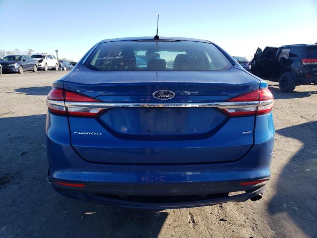 3FA6P0H71HR226251 - 2017 FORD FUSION SE BLUE photo 6