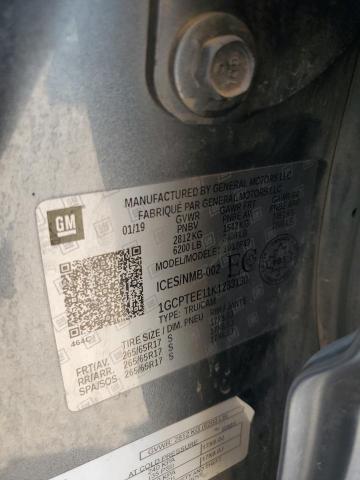 1GCPTEE11K1233130 - 2019 CHEVROLET COLORADO ZR2 GRAY photo 12