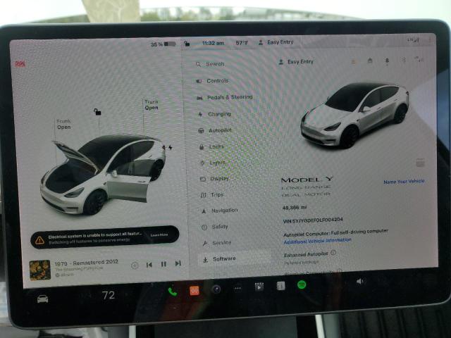 5YJYGDEF0LF004204 - 2020 TESLA MODEL Y WHITE photo 9