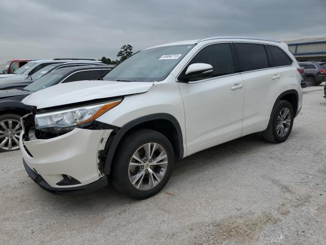 5TDKKRFH7FS054681 - 2015 TOYOTA HIGHLANDER XLE WHITE photo 1