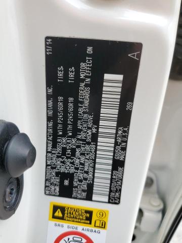 5TDKKRFH7FS054681 - 2015 TOYOTA HIGHLANDER XLE WHITE photo 13