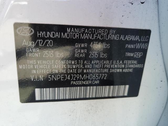 5NPEJ4J29MH065772 - 2021 HYUNDAI SONATA SEL PLUS WHITE photo 12