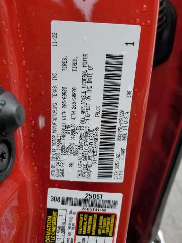 5TFNC5DBXPX016486 - 2023 TOYOTA TUNDRA CREWMAX PLATINUM Rot Foto 12