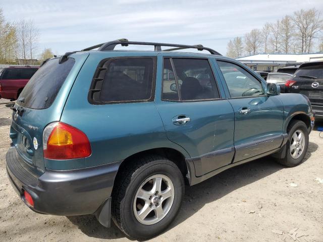 KM8SC83D01U097347 - 2001 HYUNDAI SANTA FE GLS TEAL photo 3