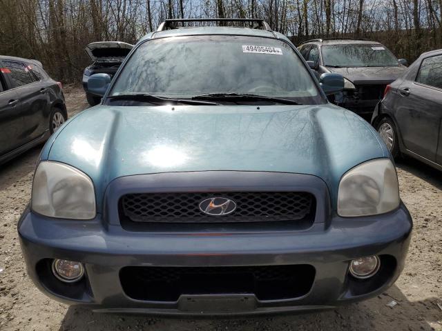 KM8SC83D01U097347 - 2001 HYUNDAI SANTA FE GLS TEAL photo 5