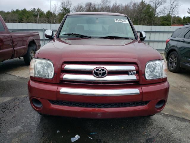 5TBDT44196S547902 - 2006 TOYOTA TUNDRA DOUBLE CAB SR5 RED photo 5