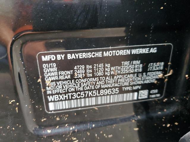 WBXHT3C57K5L89635 - 2019 BMW X1 XDRIVE28I BLACK photo 14