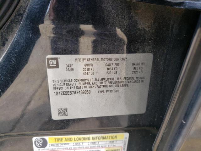 1G1ZE5EB7AF139050 - 2010 CHEVROLET MALIBU LTZ შავი ფოტო 12