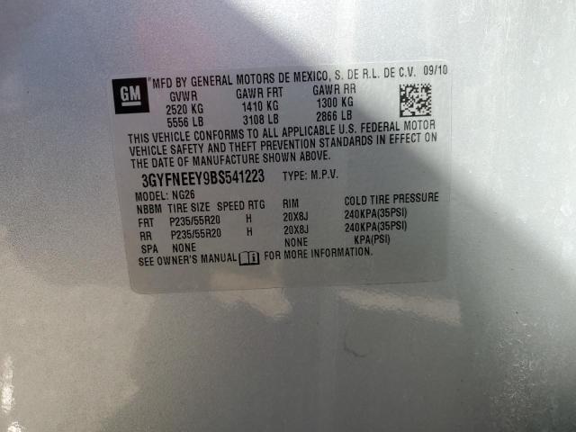 3GYFNEEY9BS541223 - 2011 CADILLAC SRX PERFORMANCE COLLECTION Күміс фото 12