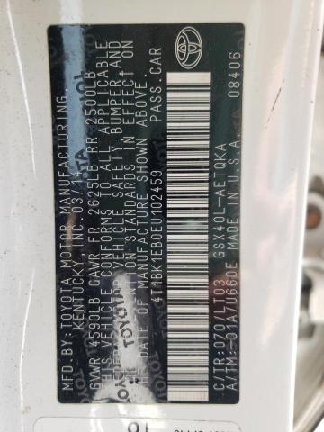 4T1BK1EB0EU102459 - 2014 TOYOTA AVALON BASE 白色 照片 12