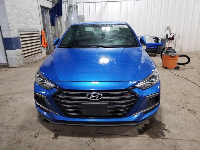 KMHD04LB8JU636273 - 2018 HYUNDAI ELANTRA SPORT BLUE photo 5