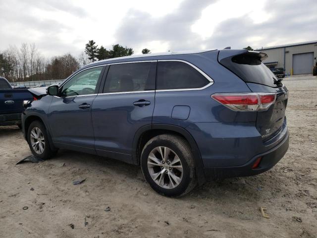 5TDJKRFHXFS099464 - 2015 TOYOTA HIGHLANDER XLE BLUE photo 2