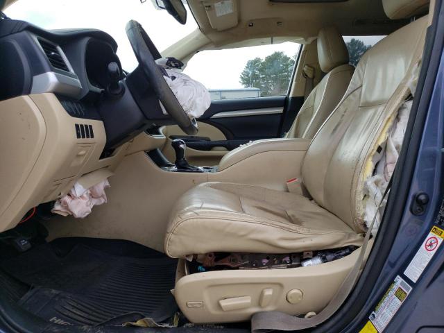 5TDJKRFHXFS099464 - 2015 TOYOTA HIGHLANDER XLE BLUE photo 7