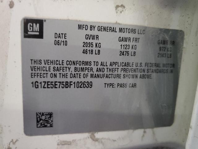 1G1ZE5E75BF102639 - 2011 CHEVROLET MALIBU LTZ თეთრი ფოტო 12