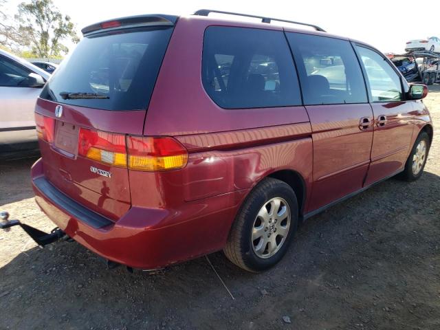 5FNRL180X3B159879 - 2003 HONDA ODYSSEY EXL RED photo 3