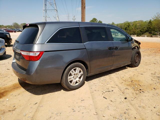 5FNRL5H28BB051882 - 2011 HONDA ODYSSEY LX GRAY photo 3