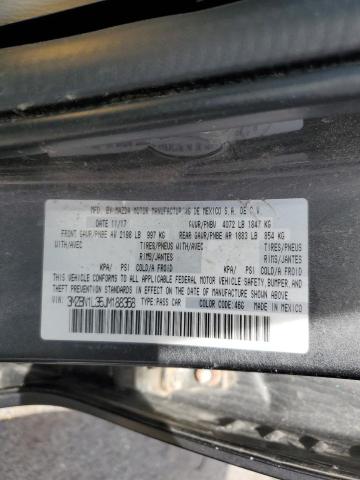 3MZBN1L35JM188368 - 2018 MAZDA 3 TOURING GRAY photo 12