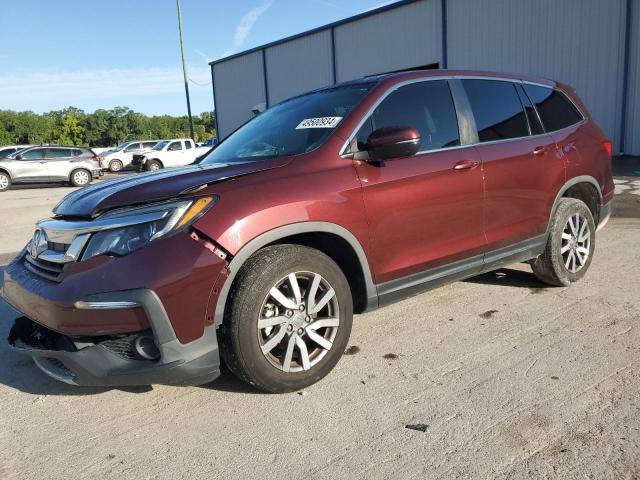 5FNYF5H53MB001052 - 2021 HONDA PILOT EXL BURGUNDY photo 1