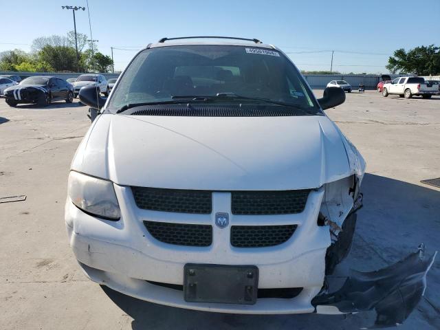 1D4GP45333B205456 - 2003 DODGE CARAVAN SPORT WHITE photo 5