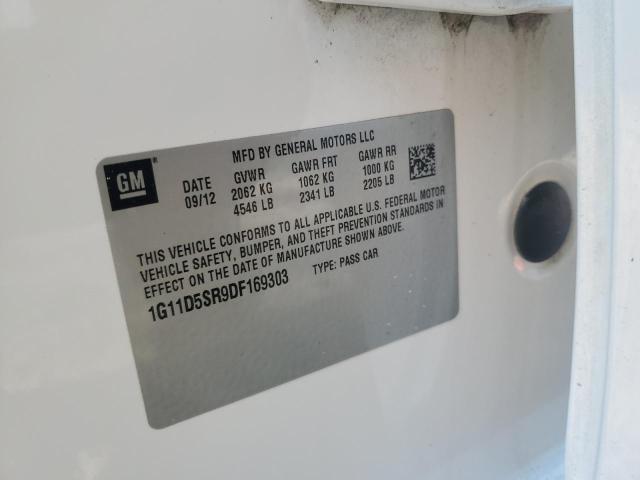 1G11D5SR9DF169303 - 2013 CHEVROLET MALIBU 1LT WHITE photo 12