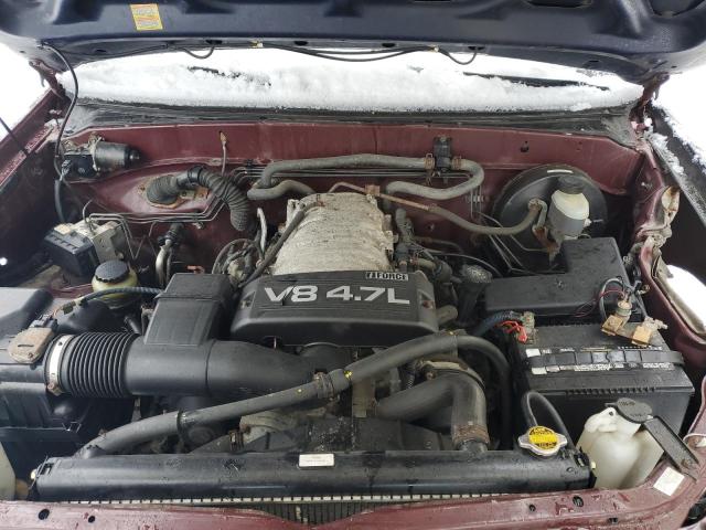 5TBBT44174S441324 - 2004 TOYOTA TUNDRA ACCESS CAB SR5 BURGUNDY photo 11