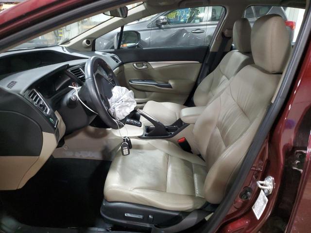 19XFB2F90EE250472 - 2014 HONDA CIVIC EXL ბურგუნდია ფოტო 7