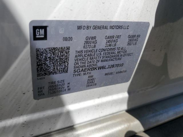 5GAERBKW6LJ287059 - 2020 BUICK ENCLAVE ESSENCE თეთრი ფოტო 13