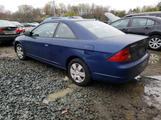 1HGEM21693L074286 - 2003 HONDA CIVIC LX BLUE photo 2