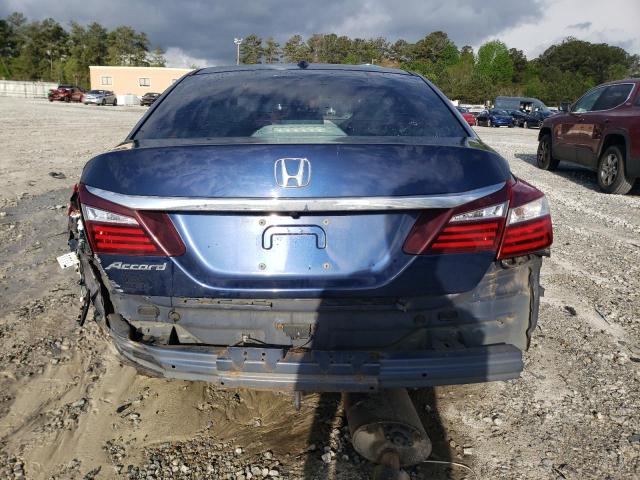 1HGCR2F85GA083331 - 2016 HONDA ACCORD EXL BLUE photo 6