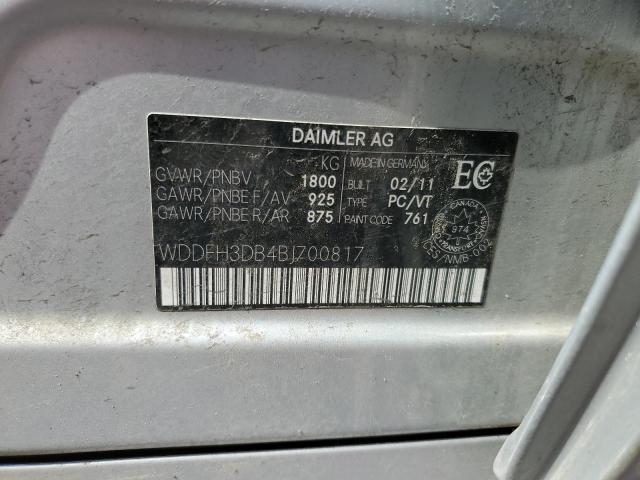 WDDFH3DB4BJ700817 - 2011 MERCEDES-BENZ B200 SILVER photo 12