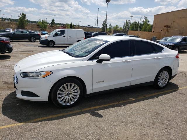 3FA6P0UU6FR163270 - 2015 FORD FUSION S HYBRID WHITE photo 1