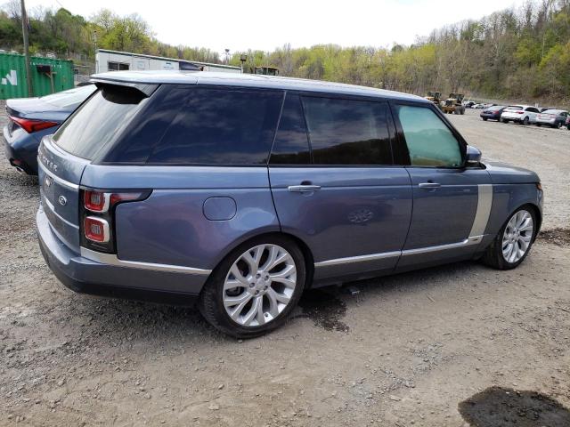 SALGV5SE4MA424957 - 2021 LAND ROVER RANGE ROVE AUTOBIOGRAPHY BLUE photo 3