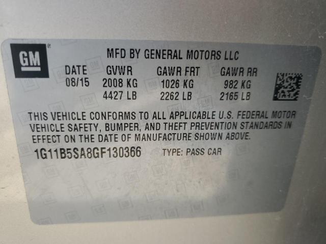 1G11B5SA8GF130366 - 2016 CHEVROLET MALIBU LIM LS ბეჟი ფოტო 12