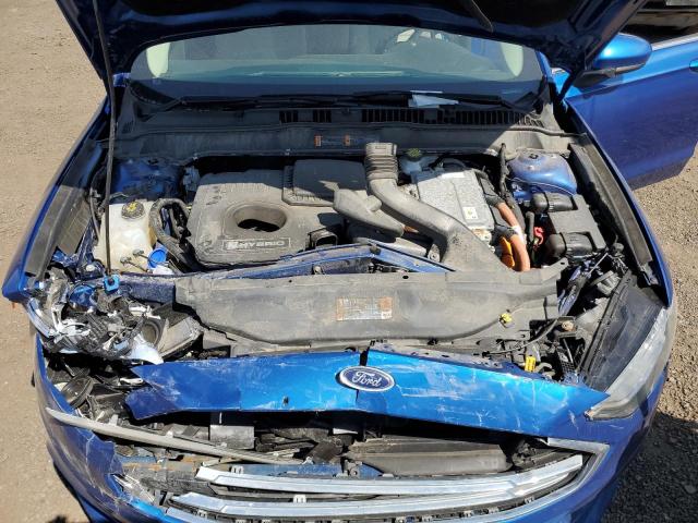 3FA6P0UU3JR122894 - 2018 FORD FUSION S HYBRID BLUE photo 11