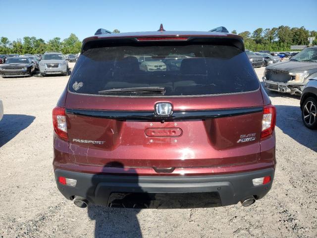 5FNYF8H00MB011396 - 2021 HONDA PASSPORT ELITE BURGUNDY photo 6