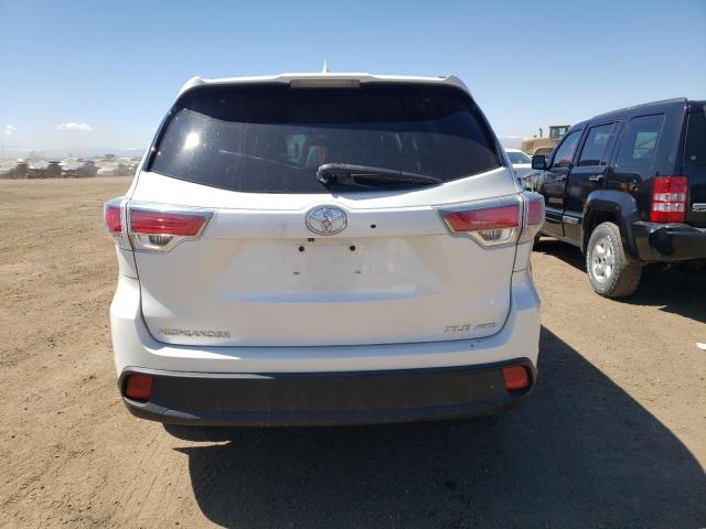 5TDJKRFH9ES071380 - 2014 TOYOTA HIGHLANDER XLE WHITE photo 6