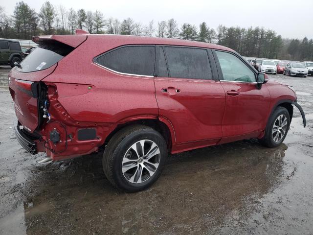 5TDGZRBH2MS532851 - 2021 TOYOTA HIGHLANDER XLE BURGUNDY photo 3