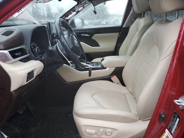 5TDGZRBH2MS532851 - 2021 TOYOTA HIGHLANDER XLE BURGUNDY photo 7