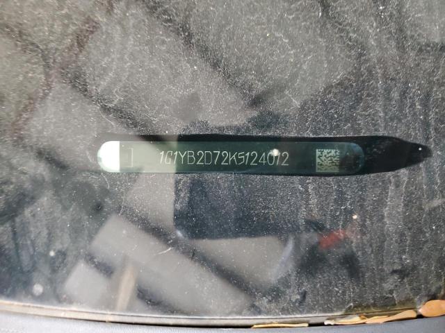 1G1YB2D72K5124012 - 2019 CHEVROLET CORVETTE STINGRAY 1LT WHITE photo 12