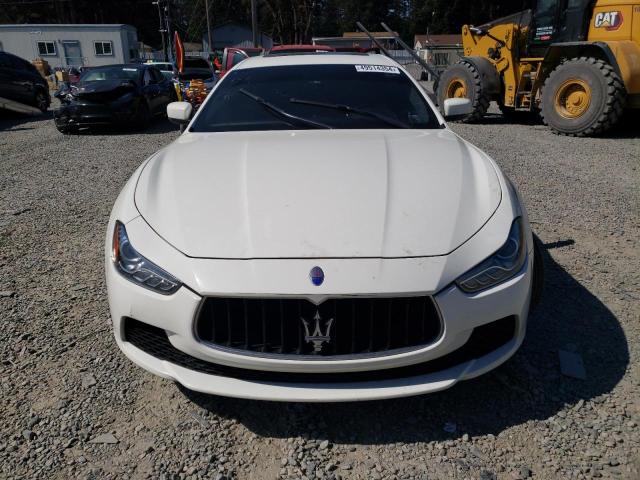 ZAM57XSA5E1124102 - 2014 MASERATI GHIBLI WHITE photo 5